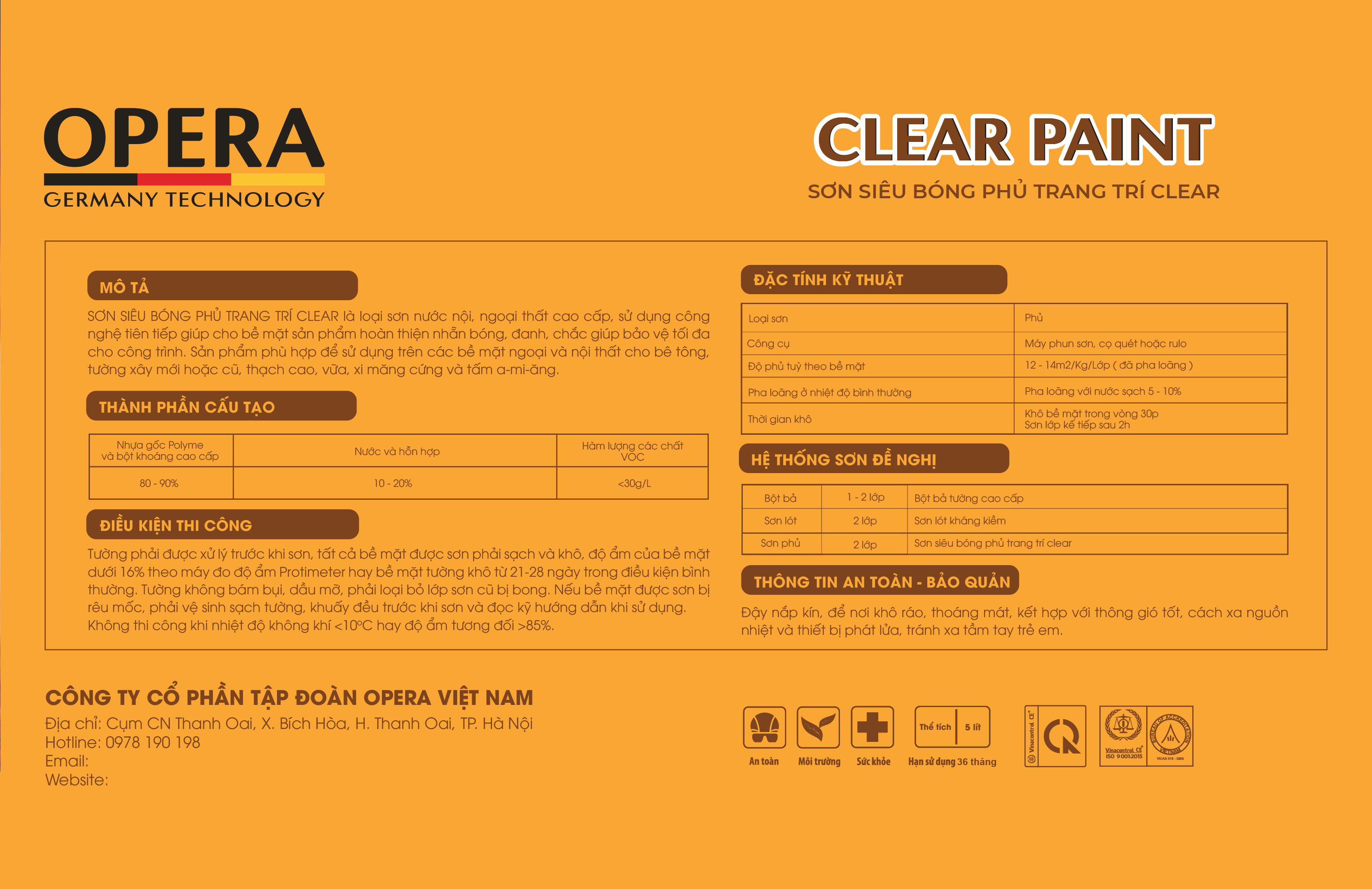 Sơn Opr-epc Clear Paint 5L